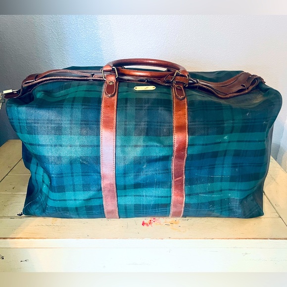Ralph Lauren Blackwatch Plaid 1990’s extra large duffle - Picture 3 of 8